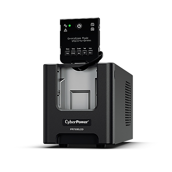 CyberPower PR750ELCD UPS-enhed Interaktivt indgangsstik 0,75 kVA 675 W 6 AC stikkontakt(er)