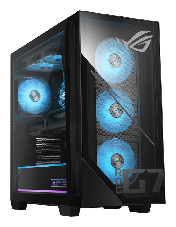 ASUS ROG G700 GM700TZ-R9800X212W AMD Ryzen™ 7 9800X3D 64 GB DDR5-SDRAM 2 TB SSD NVIDIA GeForce RTX 5080 Windows 11 Home Tower PC Svart