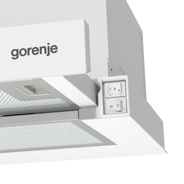 Gorenje TH60E3W Puoliksi sisäänrakennettu (ulosvedettävä) Valkoinen 350 m³/h