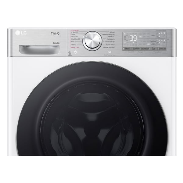 LG D4R9513TPWC vaskemaskine - tørretumbler Fritstående Front-læsning Sølv, Hvid