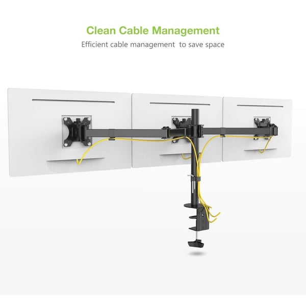 Techly ICA-LCD 482-T skærmbeslag og -stativer 61 cm (24") Skrivebord Sort