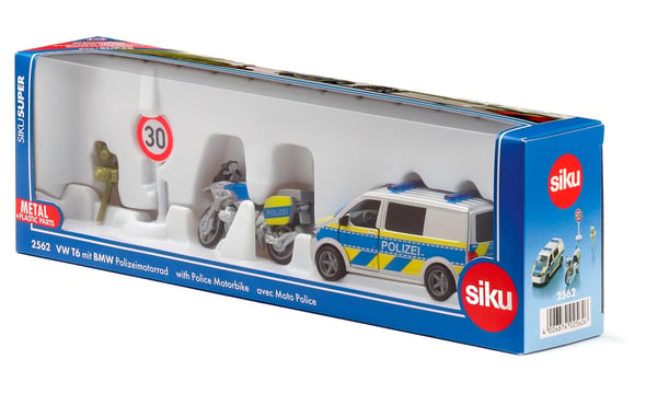 Siku VW T6 with motorbike police