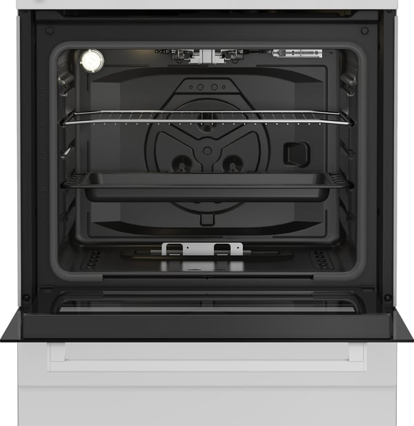 Beko FBG62000WL komfur og ovn Fritstående komfur Elektrisk Gaskomfur Hvid
