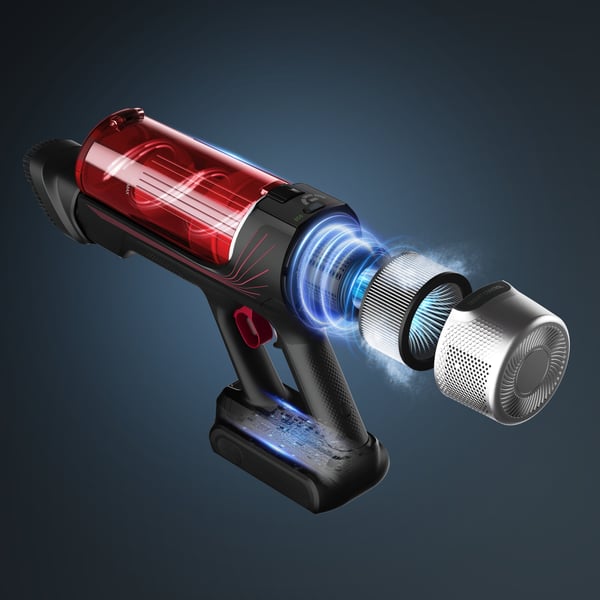 Rowenta RH2077 Skaftdammsugare, 2-i-1 Batteri Torr Utan påse 0,4 l 250 W Svart, Röd