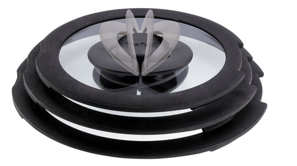 Tefal Ingenio L99310 kattilan kansi Pyöreä Musta, Läpinäkyvä