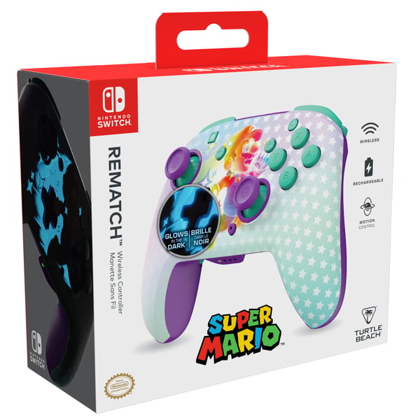 Turtle Beach Rematch Monivärinen Bluetooth Pad-ohjain Nintendo Switch, Nintendo Switch 2, Nintendo Switch Lite, Nintendo Switch OLED