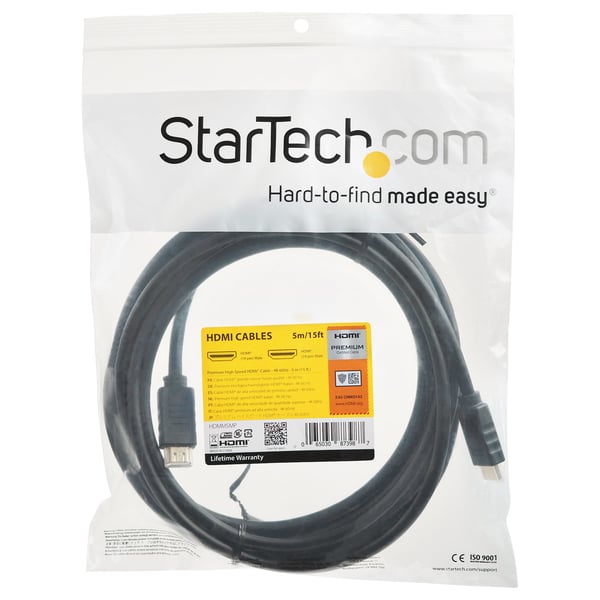 StarTech.com HDMM5MP HDMI-kaapeli 5 m HDMI-tyyppi A (vakio) Musta