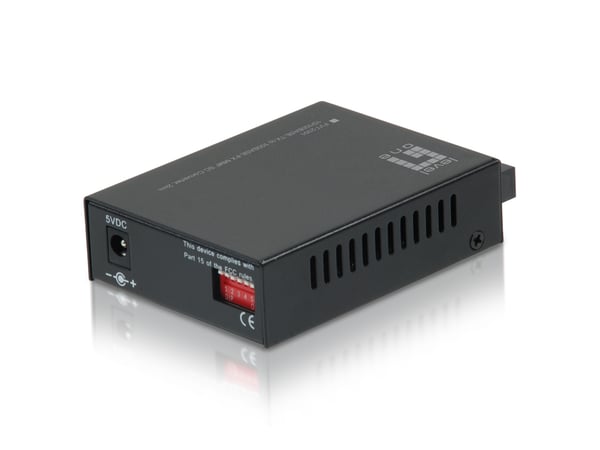 LevelOne FVT-2001 mediakonverterare för nätverk 100 Mbit/s 1310 nm Flerläge Svart