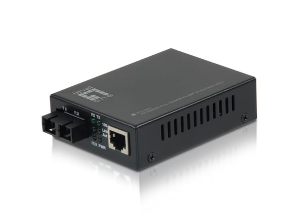 LevelOne FVT-2401 netværksomformer til medie 100 Mbit/s 1310 nm Enkeltilstand Sort