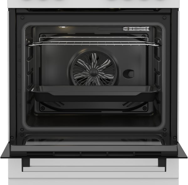 Beko FBE62120WD Fritstående komfur Elektrisk Gaskomfur Sort, Hvid