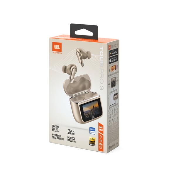 JBL Tour Pro 3 Headset True Wireless Stereo (TWS) I ørerne Opkald/Musik/Sport/Hverdag Bluetooth Latte