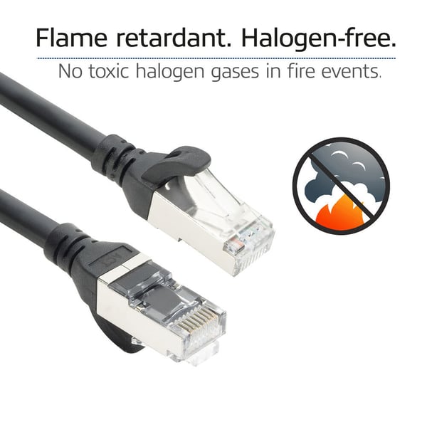ACT FC2902 nätverkskablar Svart 2 m Cat6a S/FTP (S-STP) Rund