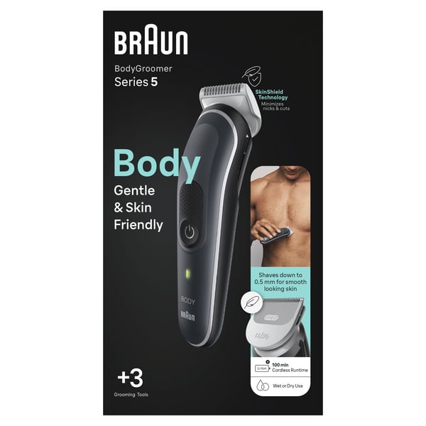 Braun BodyGroomer BG5340 Svart, Silver