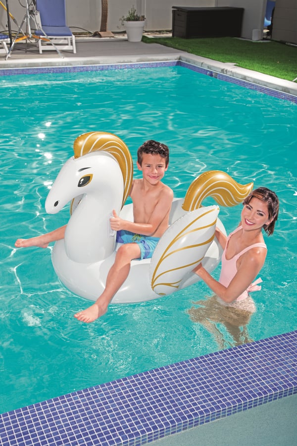 Bestway 41121 pool- och badmadrass Guld, Vit Vinyl Sittbadleksak