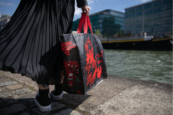Konix KX DND SHOPPING BAG MONSTERS Svart, Röd Toteväska