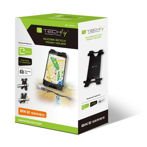 Techly I-SMART-CLIP holder Passiv holder Mobiltelefon/Smartphone Sort