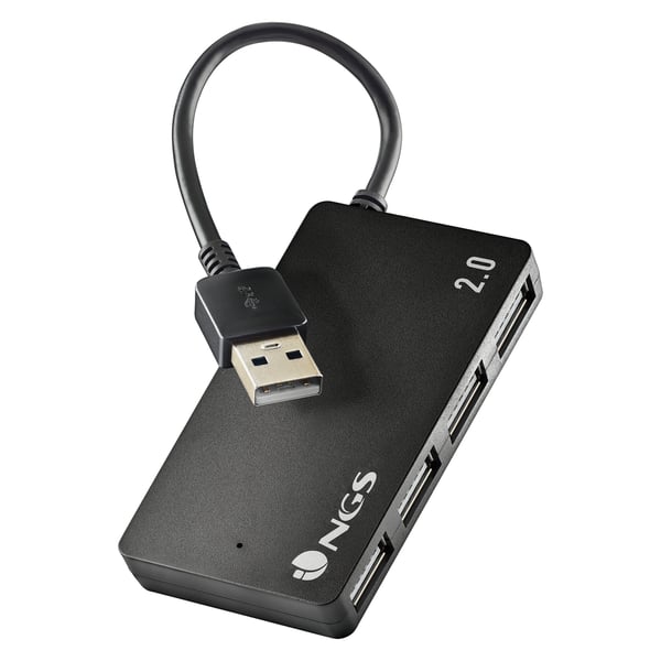 NGS IHUB4 TINY USB 2.0 480 Mbit/s Svart