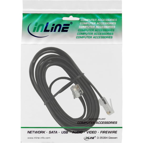 InLine 18645 telefonkabel 6 m Sort