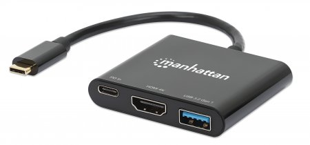 Manhattan 130622 dockingstation Ledningsført USB 3.2 Gen 1 (3.1 Gen 1) Type-C Sort