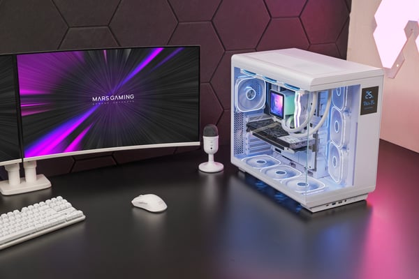 Mars Gaming MCREVPROW tietokonekotelo Midi Tower Valkoinen
