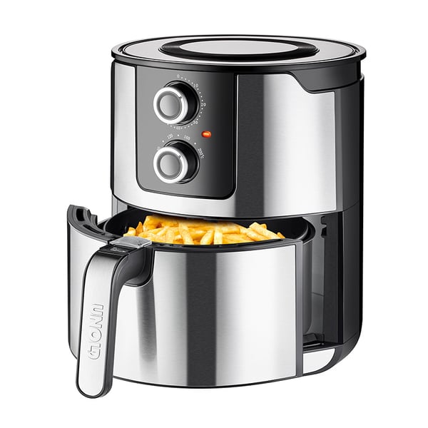 Unold 58655 frituregryde Dobbelt 5 L 1400 W Varmluftsteger Sort, Rustfrit stål