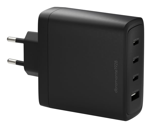 dbramante1928 re-charge - Strømforsyning - 140 Watt - 4 udgangsporte (3 x USB-C, USB)