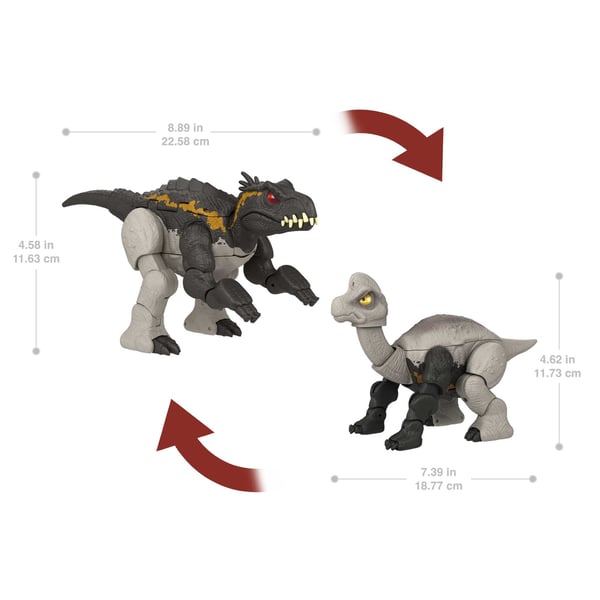 Jurassic World FIERCE CHANGERS MASSIVE STRETCH Indoraptor och Brachiosaurus
