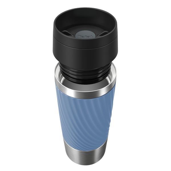 Tefal Travel Mug Classic Twist N2024510 rejsekrus 360 ml Sort, Blå, Rustfrit stål Rustfrit stål
