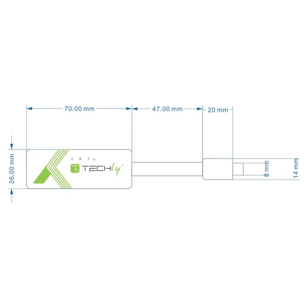 Techly IADAP USB31-ETGIGA3 verkkokortti Ethernet 5000 Mbit/s