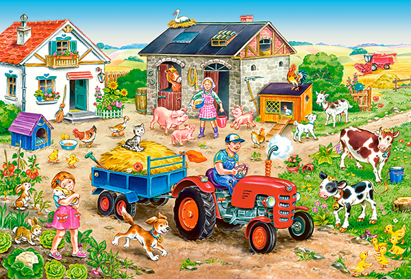 Castorland Life on the Farm 40 MAXI pcs Puslespil 40 stk Tegnefilm