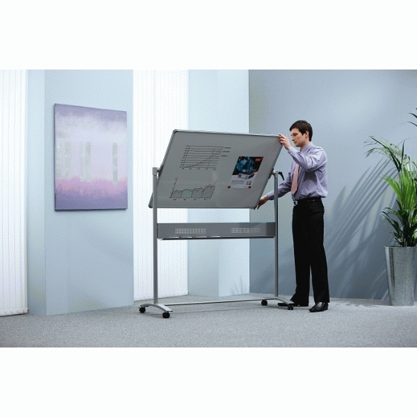 Nobo Impression Pro stål magnetisk mobilt whiteboard 1200 x 900 mm