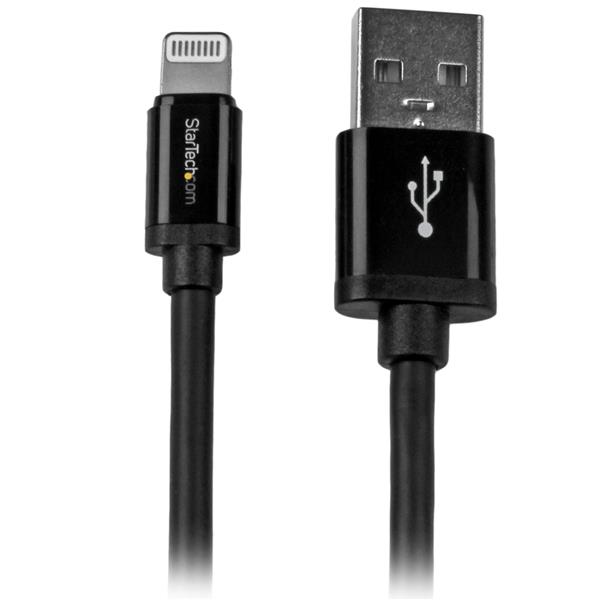 StarTech.com USBLT2MB Lightning-kaapeli 2 m Musta