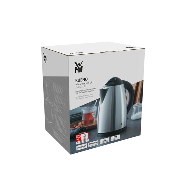 WMF Bueno 0413080011 elkedel 1,7 L 2400 W Sort, Rustfrit stål