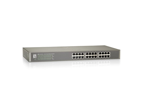 LevelOne FSW-2450 verkkokytkin Hallitsematon Fast Ethernet (10/100) Musta