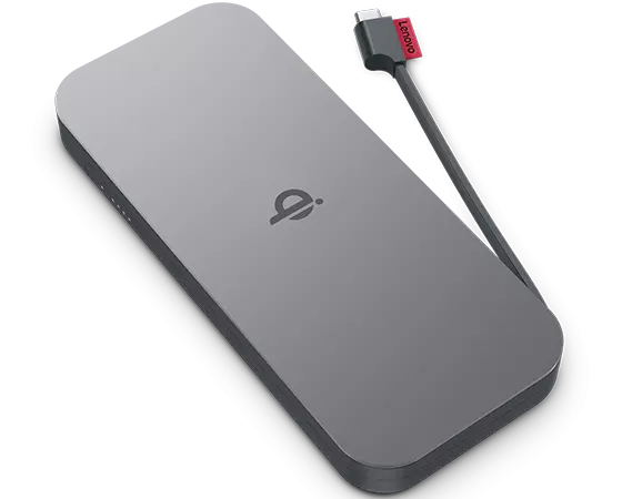Lenovo GO Litium Polymer (LiPo) 10000 mAh Trådlös laddning Grå