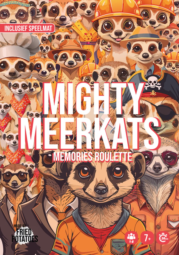 Asmodee Mighty Meerkats Memories Roulette Kortspil Familie