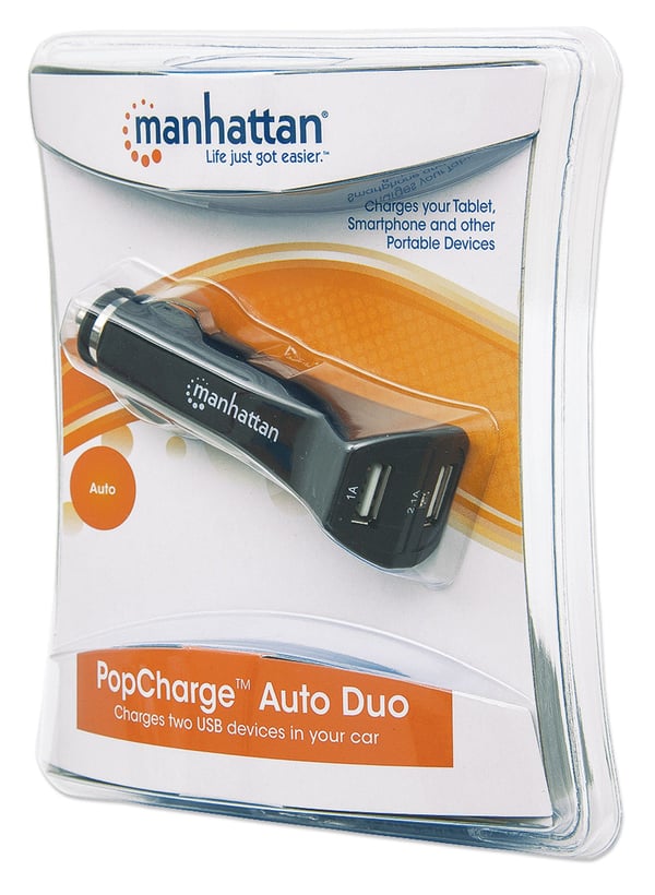 Manhattan 101721 mobilladdare Digitalkamera, Mobiltelefon, MP3, Surfplatta Svart Cigarr tändare Automatisk