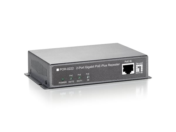 LevelOne POR-0222 nätverksförlängare Nätverksrepeater Svart