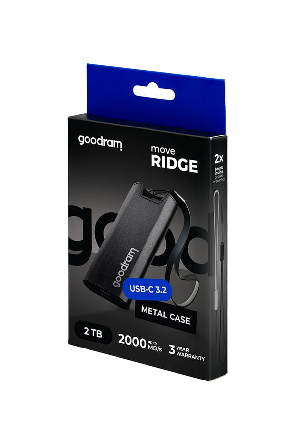 Goodram SSDR-GMRE-02T-K0 ekstern solid state driver 2 TB 3.2 Gen 2 (3.1 Gen 2) Sort