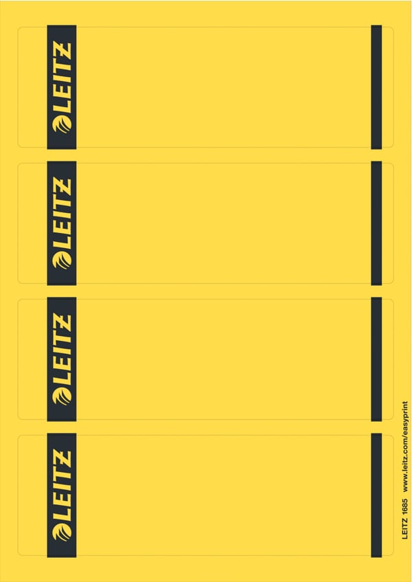 Leitz 16852015 självhäftande etiketter Rektangel Gul 100 styck