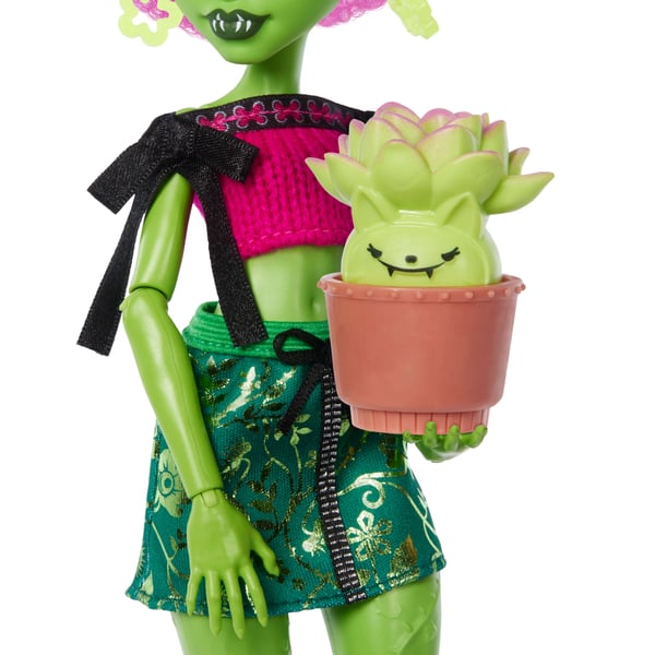 Monster High Self-Scare Secrets Venus McFlytrap-modedocka med 13 realistiska tillbehör
