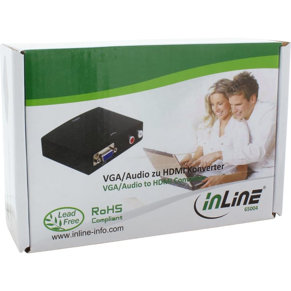 InLine 65004 videokabeladapter Svart