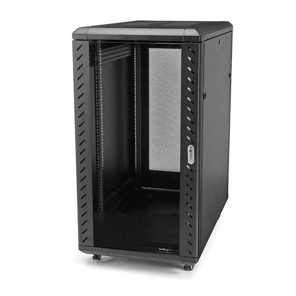 StarTech.com RK1836BKF stativ 18U Fritstående reol Sort