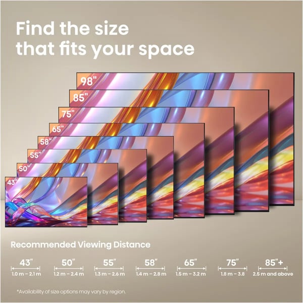 Hisense 55E7S 139,7 cm (55") 4K Ultra HD Smart TV Wi-Fi Sort 330 cd/m²