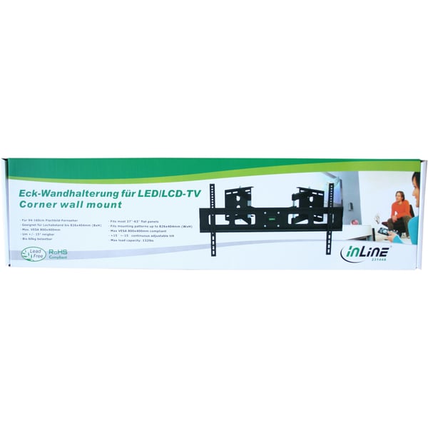 InLine 23144A tv-fäste 94 cm (37") Svart