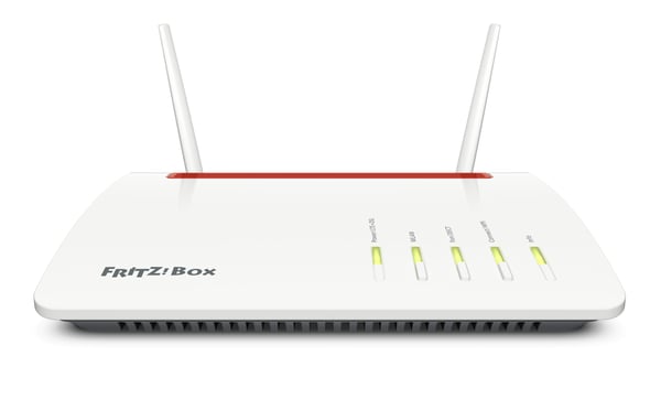 Box FRITZ! 6890 LTE INT trådløs router Gigabit Ethernet Dual-band (2,4 GHz / 5 GHz) 4G Rød, Hvid