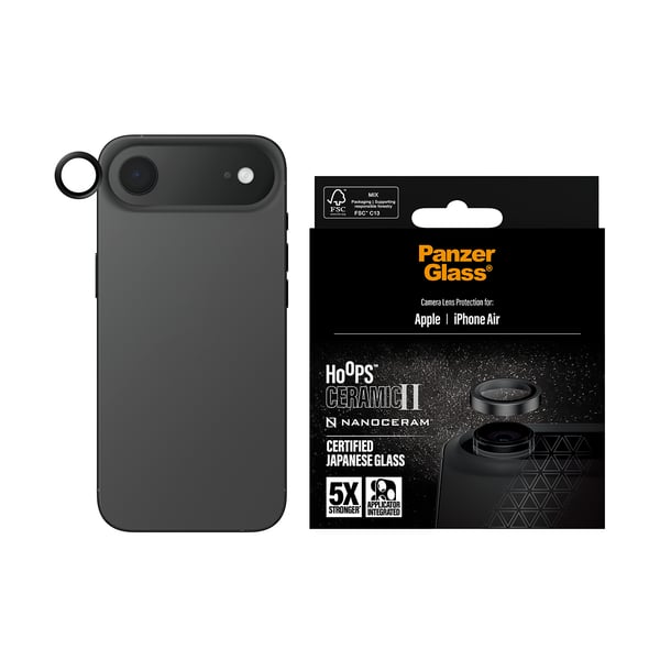 PanzerGlass ® Hoops® Ceramic II Camera Lens Protector iPhone Air Genomskinligt skärmskydd Apple 1 styck