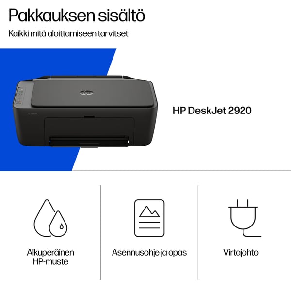 HP DeskJet 2920 Langaton All-in-One Väri Tulostin, Instant Ink
