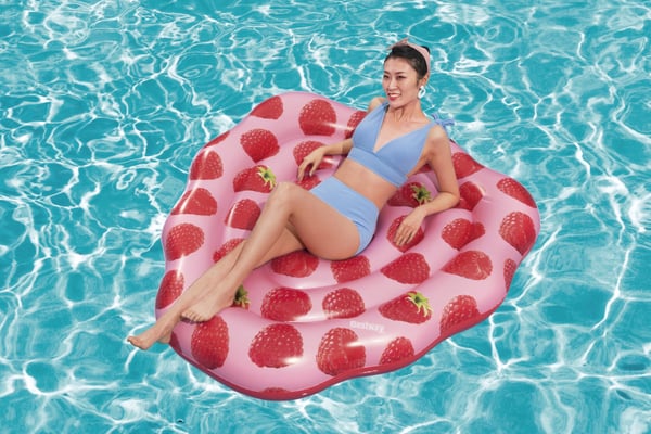 Bestway 43396 pool- och badmadrass Rosa, Röd Bild PVC