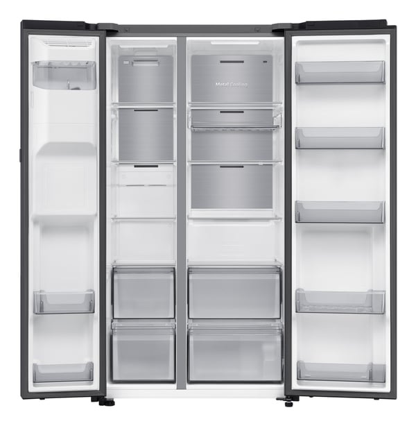 Samsung RS90F64EDF side-by-side køle-fryseskab Fritstående 621 L Sort